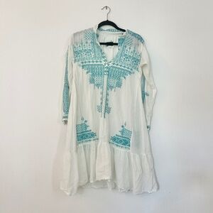 Johnny Was Biya Embroidered Dress